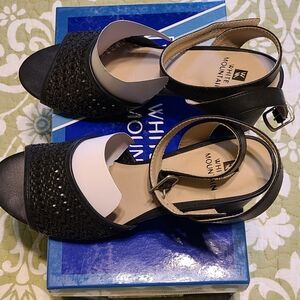 WOMENS White Mountain CASUAL/DRESS Block Heels Size 7.5 Black Shoes EUC